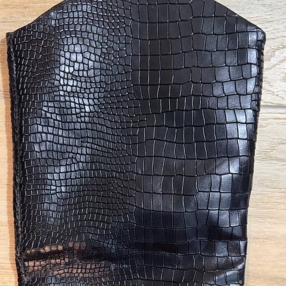 Schutz Croco-Embossed Leather Knee-High Boots | Size 8.5 - Picture 6 of 10